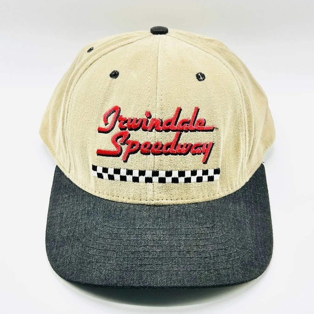 Irwindale Speedway California Racing 2-Tone Made in USA Hat Cap Adjustable Snap